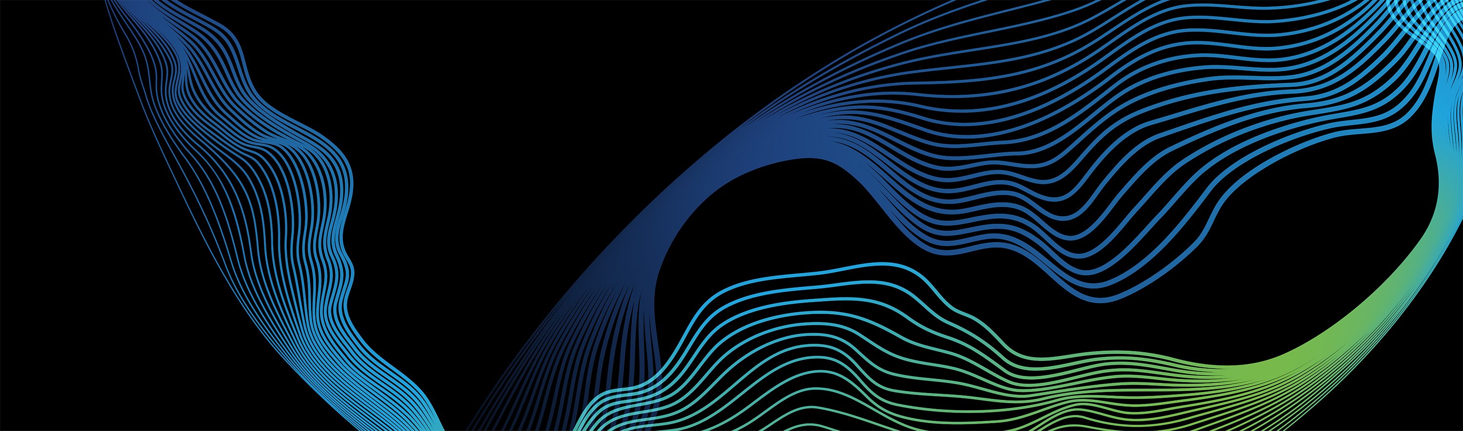 neon blue and green waves